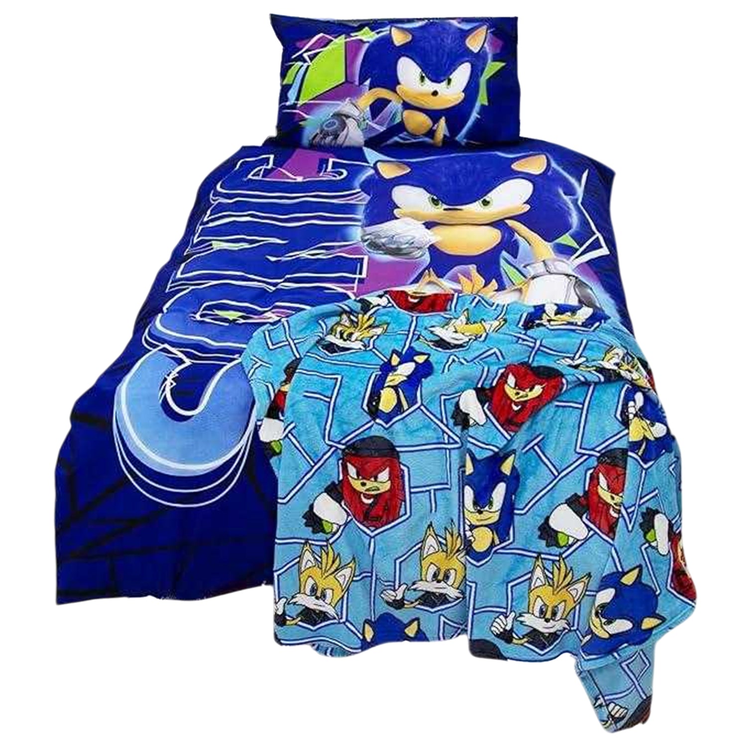 Multicoloured - Back - Sonic The Hedgehog Fleece Blanket
