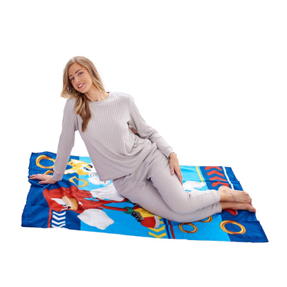 Multicoloured - Back - Sonic The Hedgehog Fleece Team Blanket