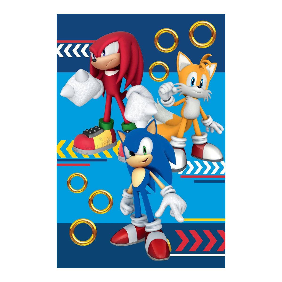 Multicoloured - Front - Sonic The Hedgehog Fleece Team Blanket