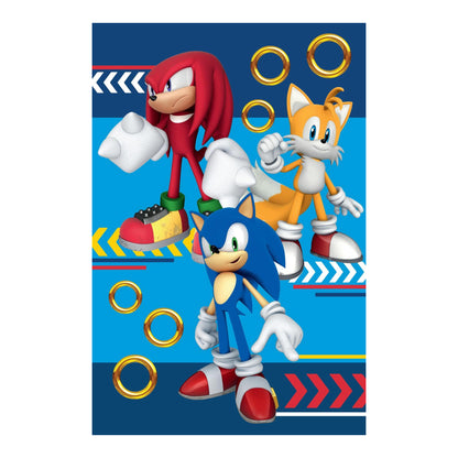 Multicoloured - Front - Sonic The Hedgehog Fleece Team Blanket