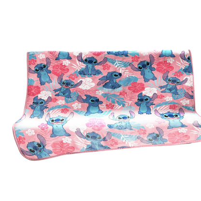 Pink-Blue-Red - Back - Lilo & Stitch Plush Fleece Blanket