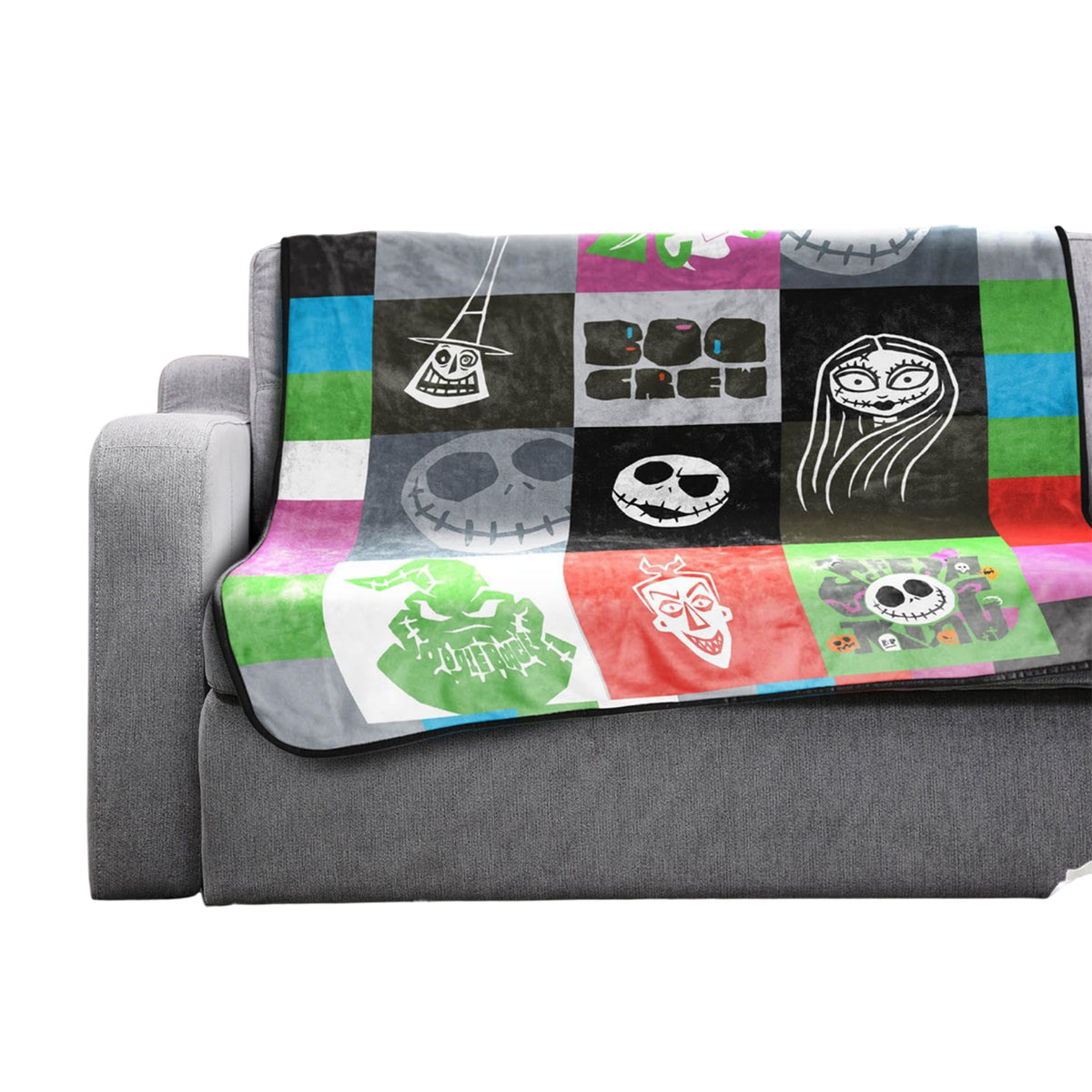 Multicoloured - Back - Nightmare Before Christmas Plush Fleece Blanket