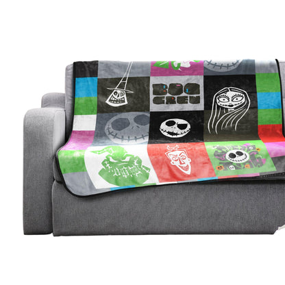 Multicoloured - Back - Nightmare Before Christmas Plush Fleece Blanket
