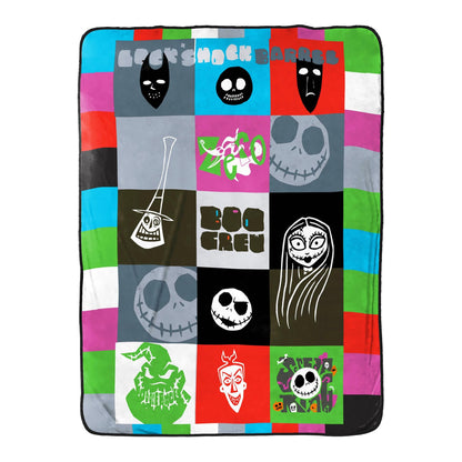 Multicoloured - Front - Nightmare Before Christmas Plush Fleece Blanket