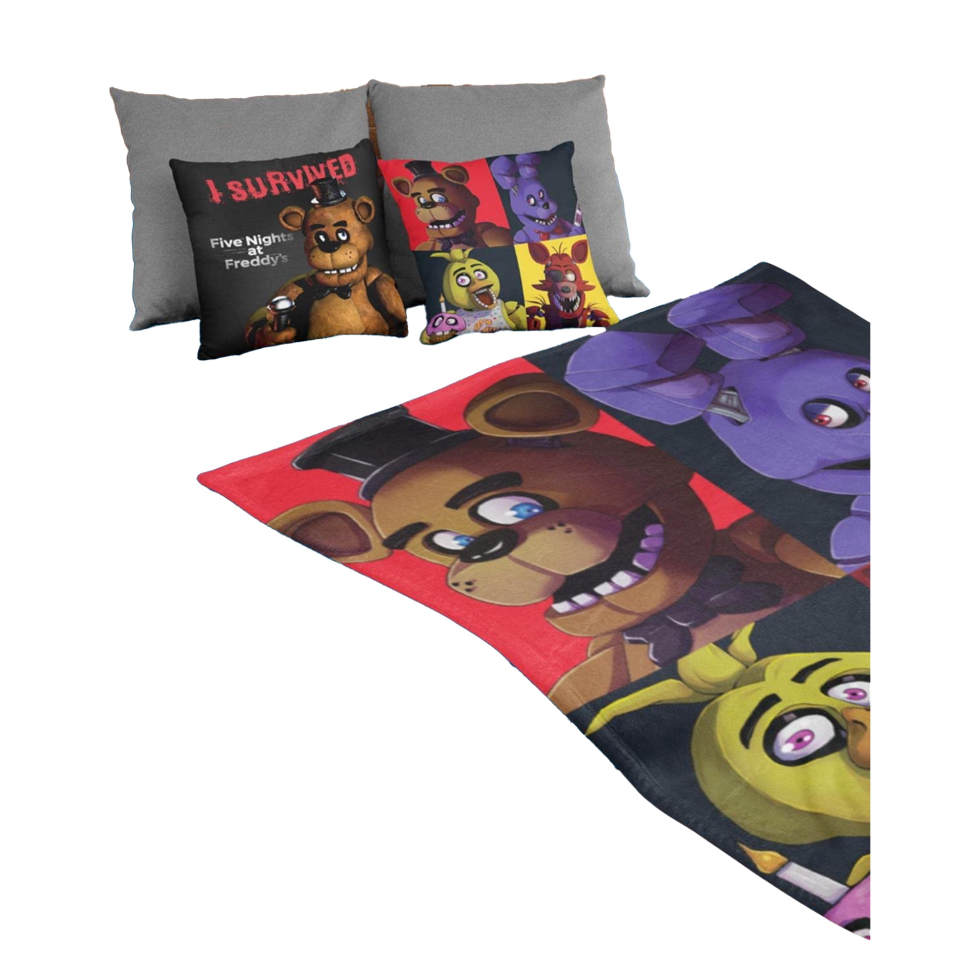 Multicoloured - Back - Five Nights At Freddys Fleece Freddy Fazbear Blanket