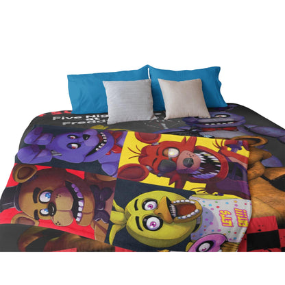 Multicoloured - Side - Five Nights At Freddys Fleece Freddy Fazbear Blanket