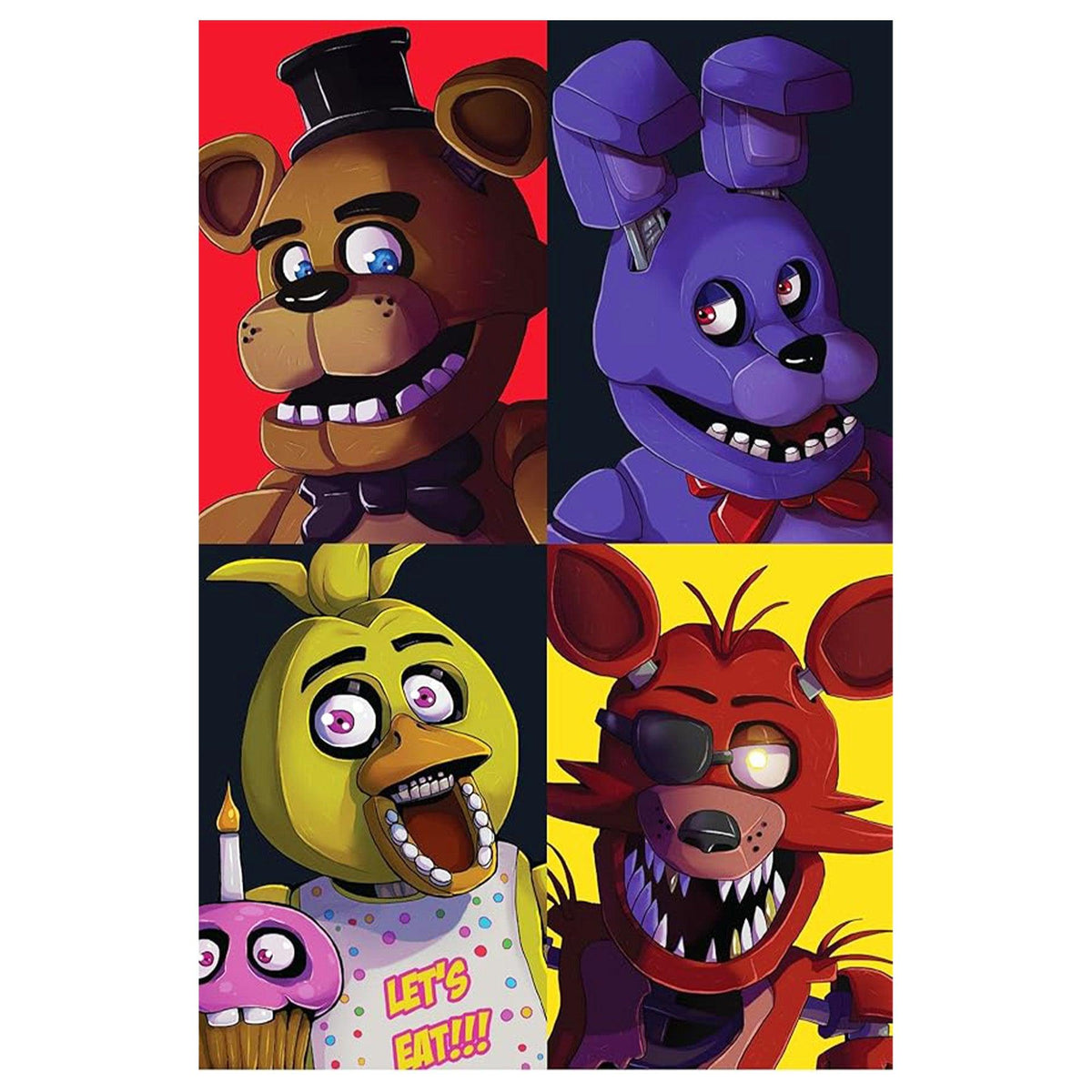 Multicoloured - Front - Five Nights At Freddys Fleece Freddy Fazbear Blanket
