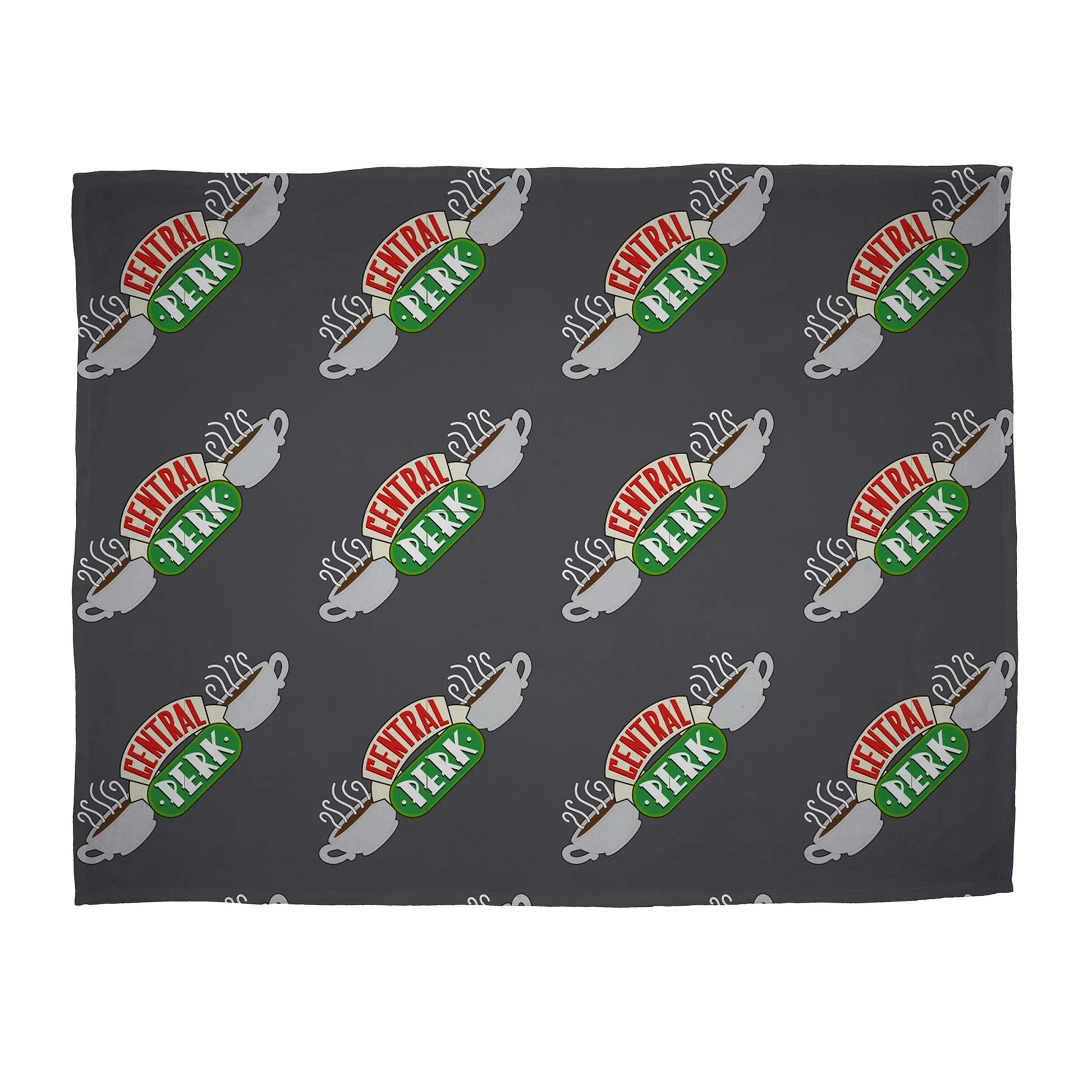 Dark Grey - Front - Friends Coffee Shop Fleece Blanket