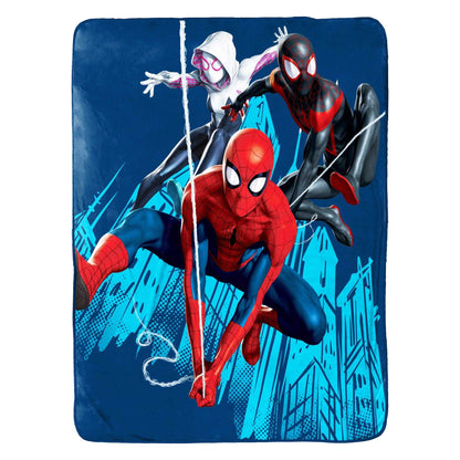 Multicoloured - Front - Spider-Man Plush Printed Throw