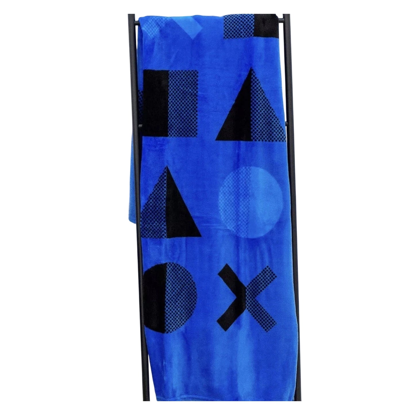 Royal Blue-Black - Back - Playstation Fleece Dot Blanket