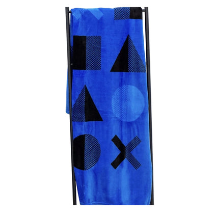 Royal Blue-Black - Back - Playstation Fleece Dot Blanket