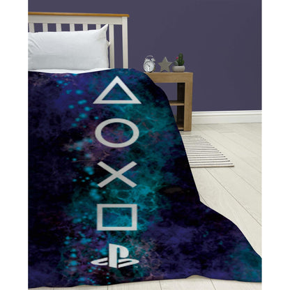 Multicoloured - Side - Playstation Fleece Nebula Blanket