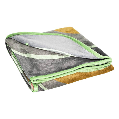 Grey-Green - Back - Star Wars: The Mandalorian Precious Cargo Sherpa Fleece Fluffy Baby Yoda Blanket