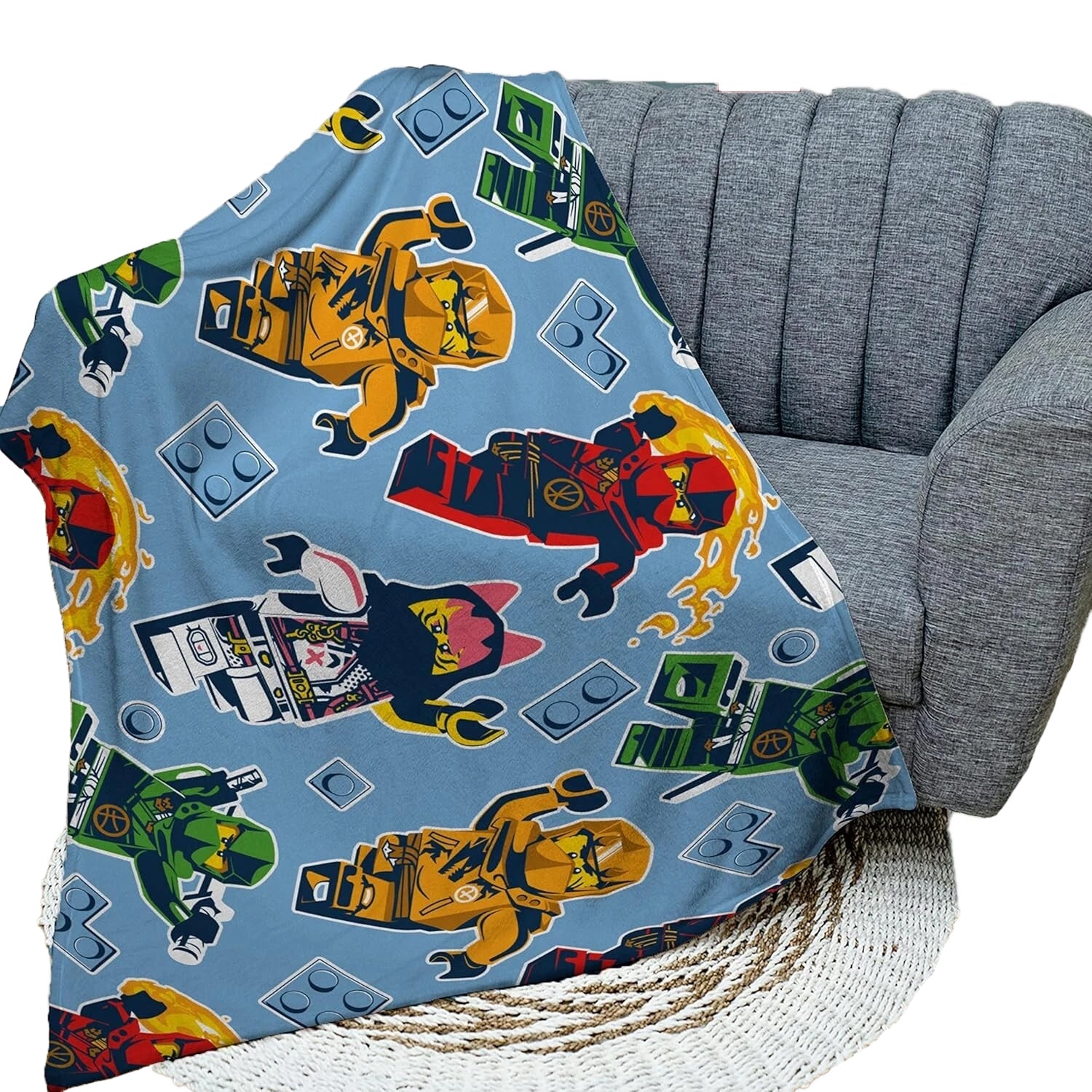 Multicoloured - Back - Lego Ninjago Fleece Blanket