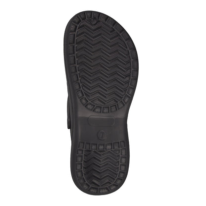 Black - Side - Keanu Womens-Ladies Platform Clogs