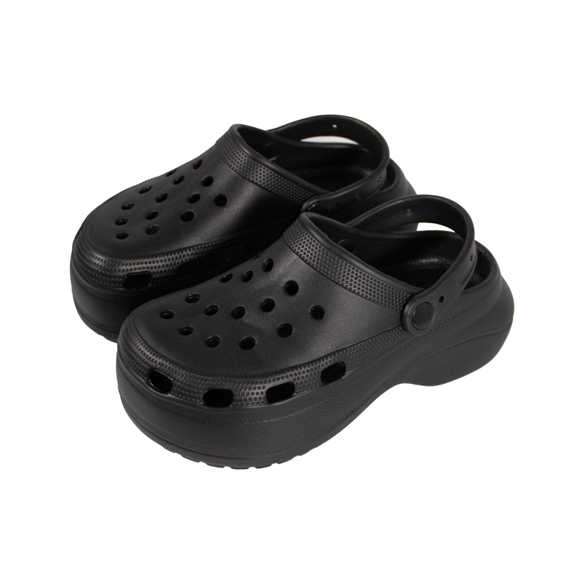 Black - Lifestyle - Keanu Womens-Ladies Platform Clogs