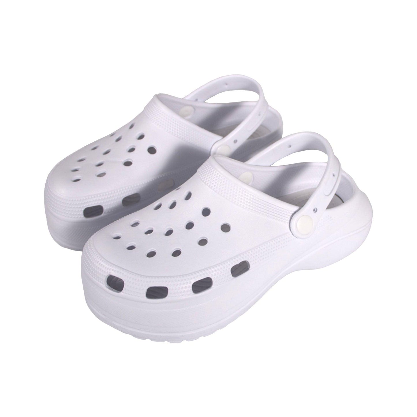 White - Lifestyle - Keanu Womens-Ladies Platform Clogs