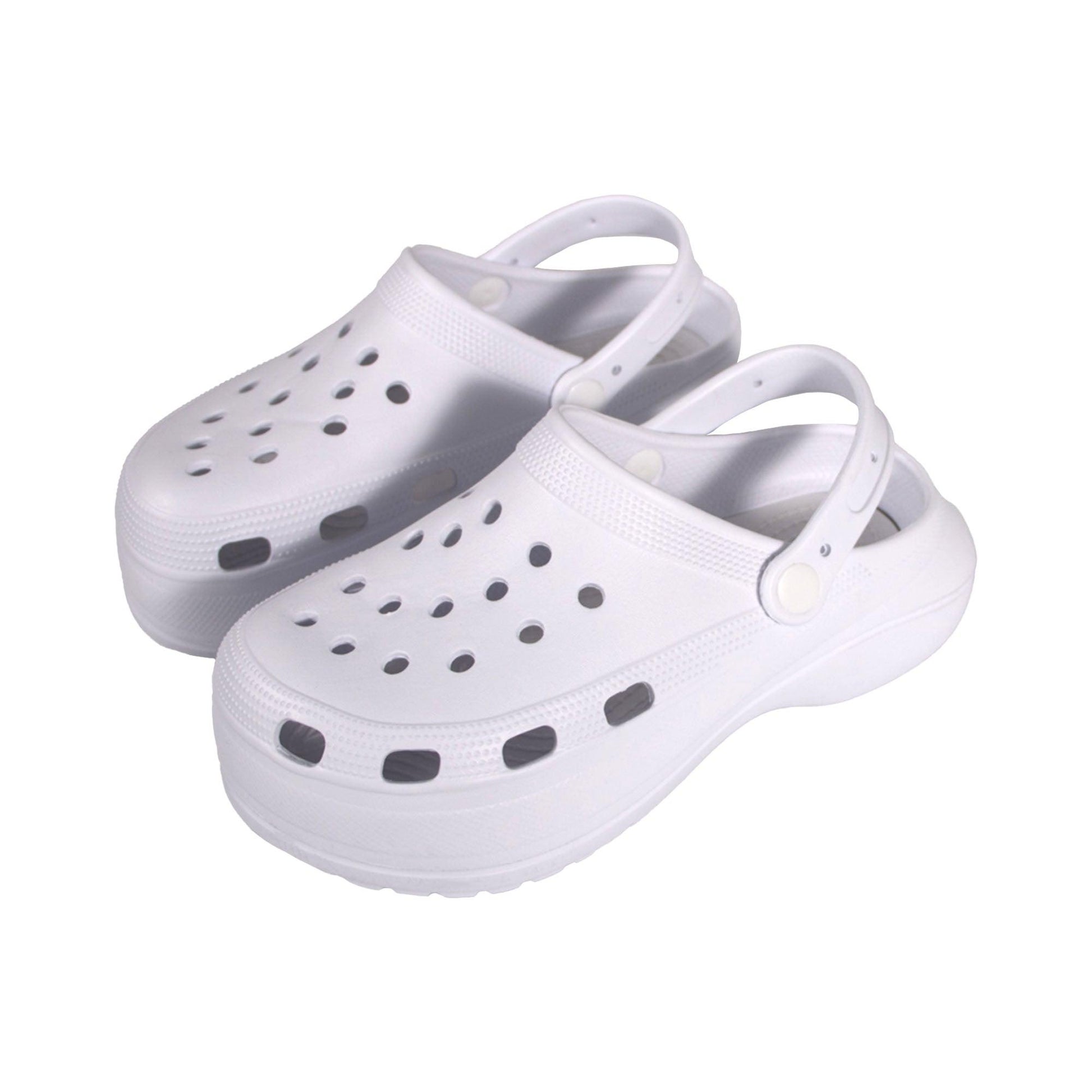 White - Lifestyle - Keanu Womens-Ladies Platform Clogs