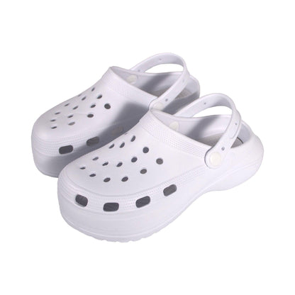 White - Lifestyle - Keanu Womens-Ladies Platform Clogs