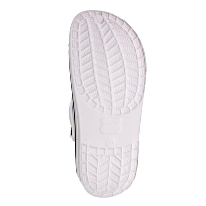 White - Side - Keanu Unisex Adult Contrast Detail Clogs