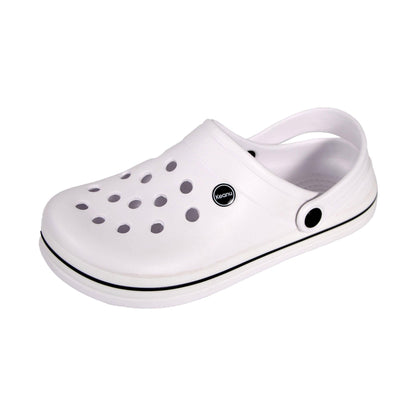White - Front - Keanu Unisex Adult Contrast Detail Clogs