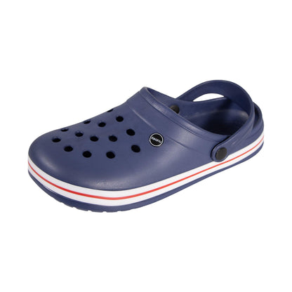 Navy - Front - Keanu Unisex Adult Contrast Detail Clogs