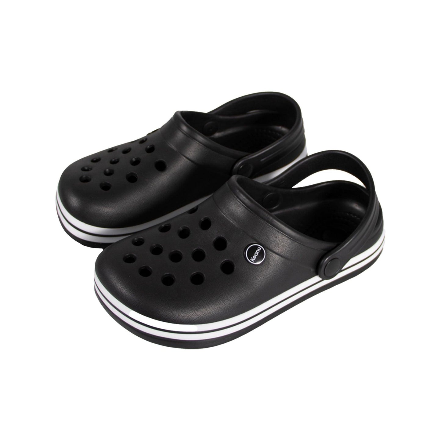 Black - Lifestyle - Keanu Unisex Adult Contrast Detail Clogs
