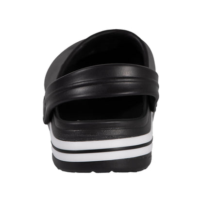 Black - Back - Keanu Unisex Adult Contrast Detail Clogs