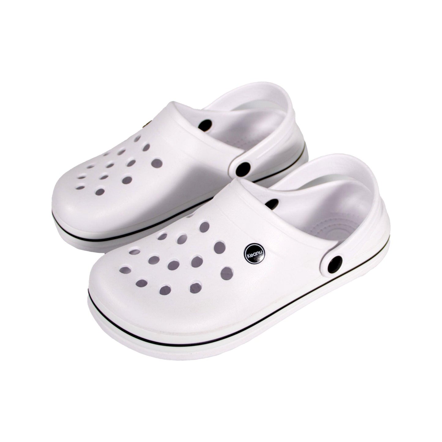 White - Lifestyle - Keanu Unisex Adult Contrast Detail Clogs