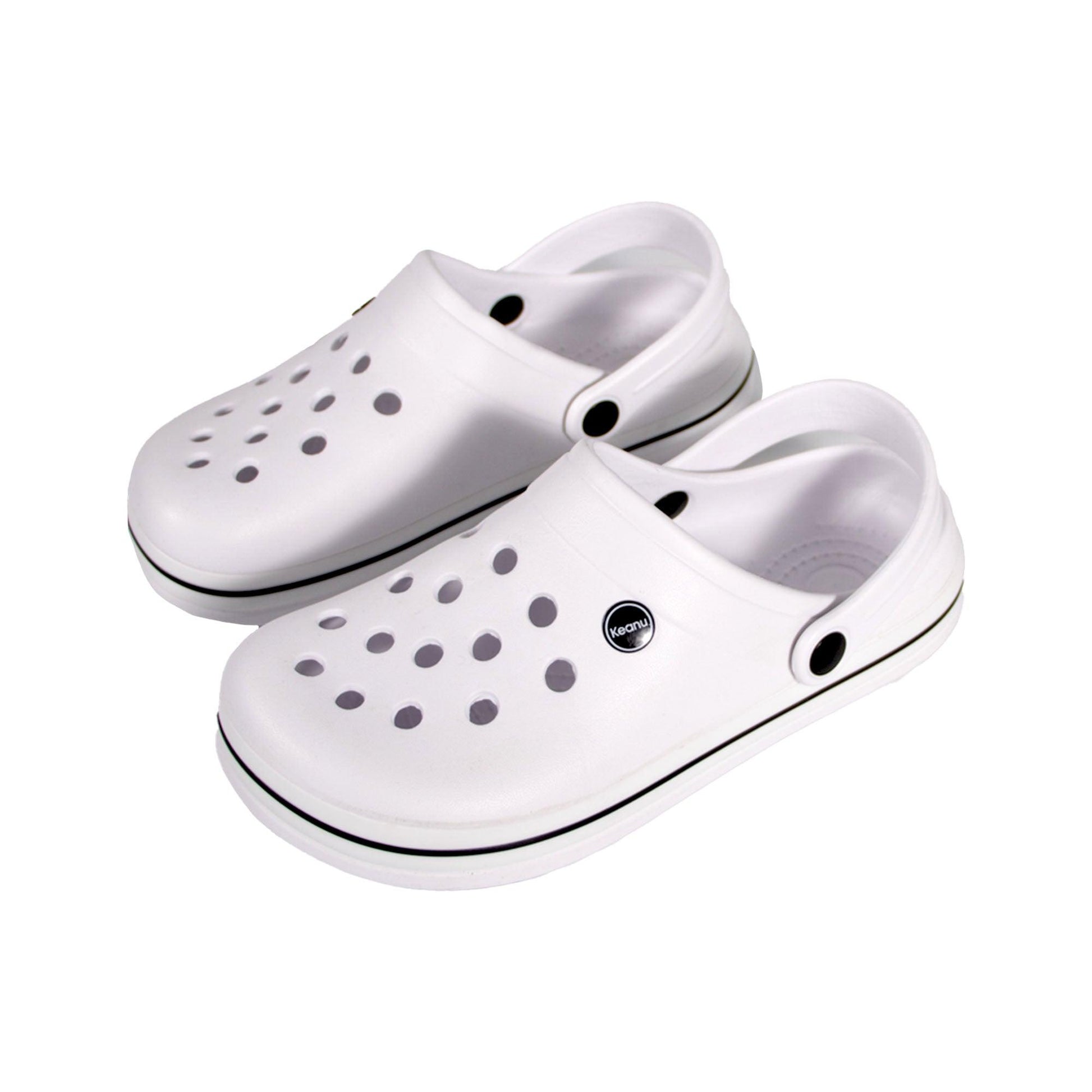 White - Lifestyle - Keanu Unisex Adult Contrast Detail Clogs