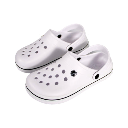 White - Lifestyle - Keanu Unisex Adult Contrast Detail Clogs