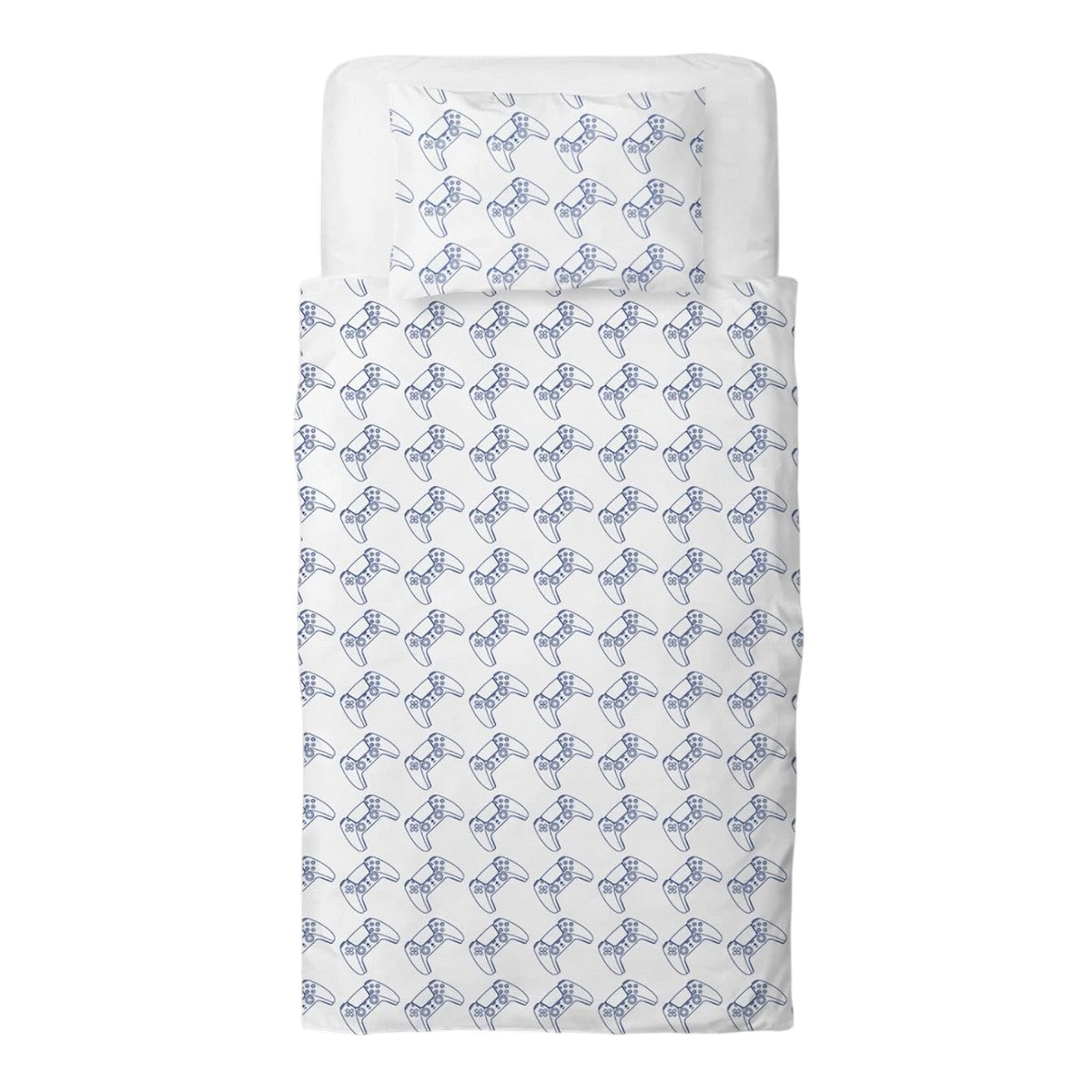 Blue - Back - Playstation Game Controller Reversible Duvet Set