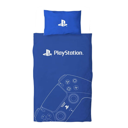 Blue - Side - Playstation Game Controller Reversible Duvet Set