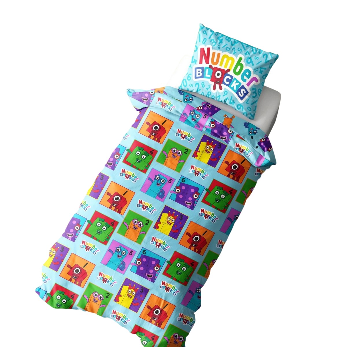Multicoloured - Back - Numberblocks Childrens-Kids Meet The Number Blocks Reversible Duvet Set