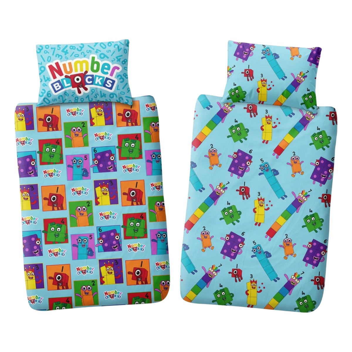 Multicoloured - Front - Numberblocks Childrens-Kids Meet The Number Blocks Reversible Duvet Set