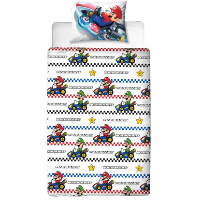 Multicoloured - Back - Super Mario Racing Kart Reversible Duvet Set