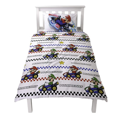 Multicoloured - Side - Super Mario Racing Kart Reversible Duvet Set