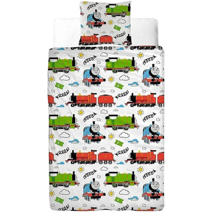 Green-White - Side - Thomas & Friends Childrens-Kids Let´s Go Discover Reversible Duvet Set