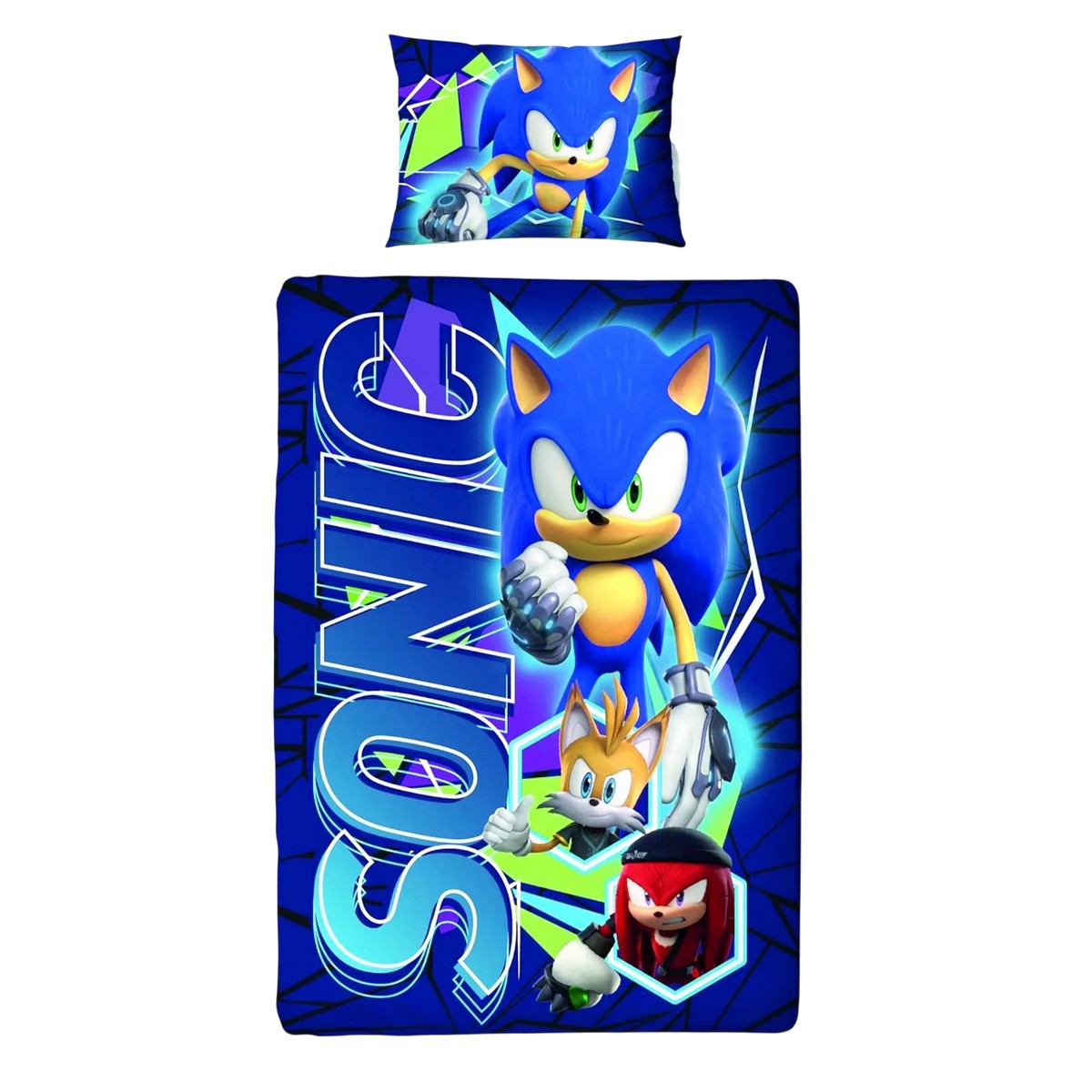 Blue - Back - Sonic The Hedgehog Digital Gaming Reversible Duvet Set