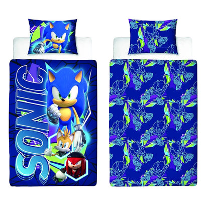 Blue - Front - Sonic The Hedgehog Digital Gaming Reversible Duvet Set