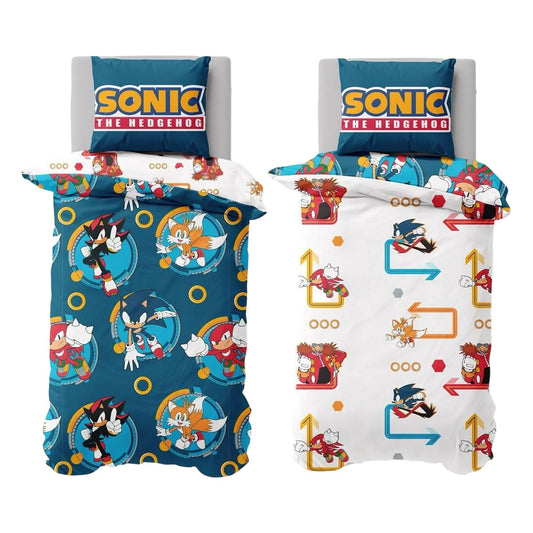 Blue - Front - Sonic The Hedgehog Rings Reversible Duvet Set