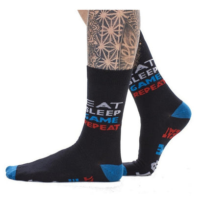 Multicoloured - Side - Soxy Childrens-Kids Gamer For Life Socks (Pack of 6)