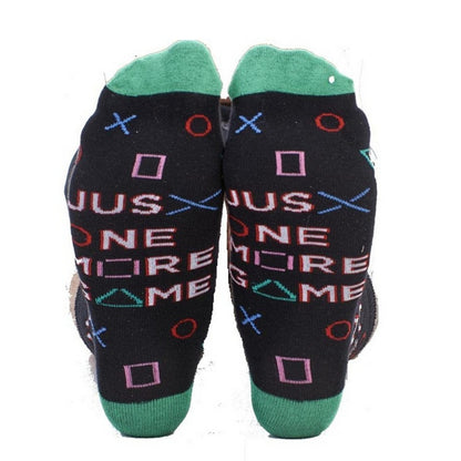 Multicoloured - Pack Shot - Soxy Childrens-Kids Gamer For Life Socks (Pack of 6)