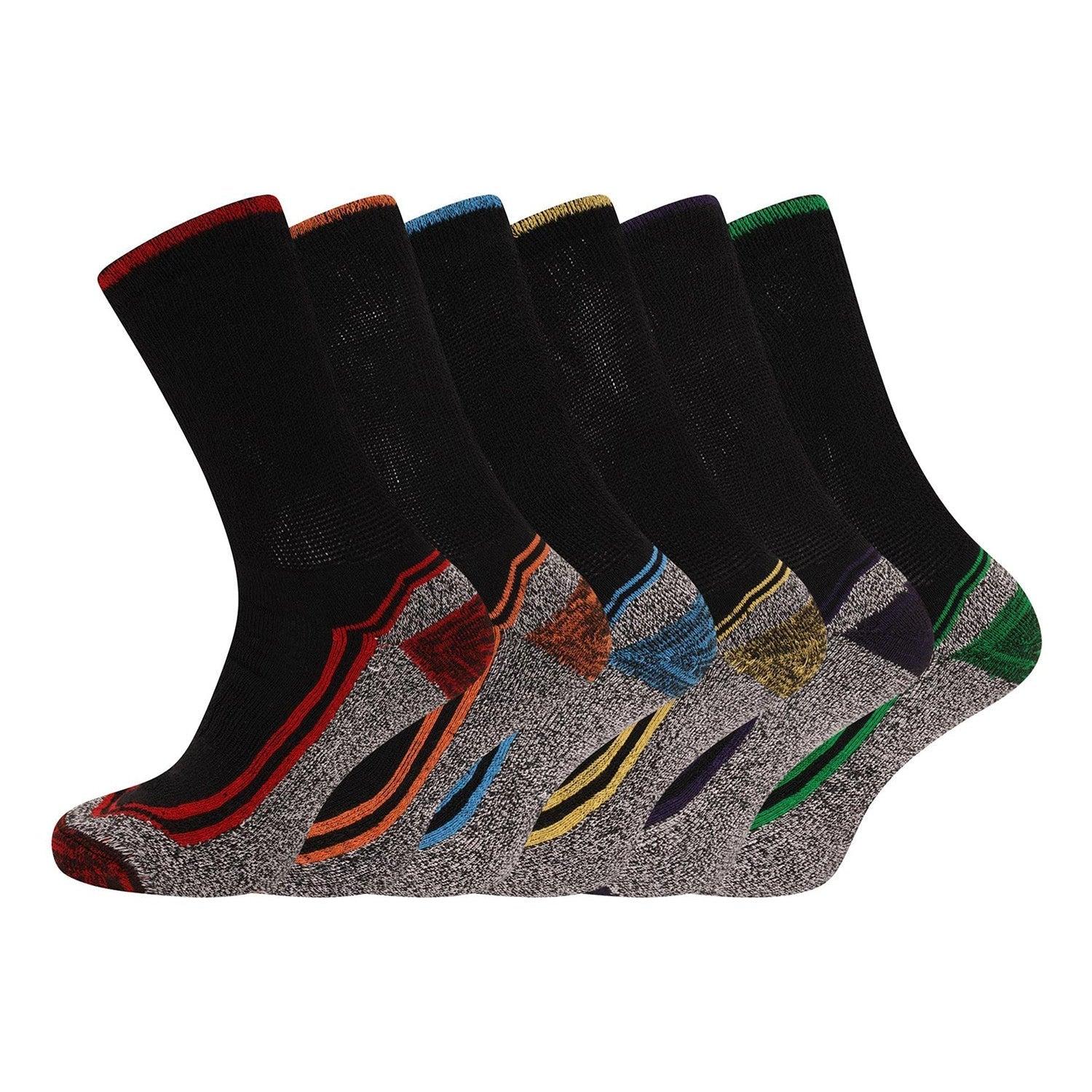 Multicoloured - Front - Soxy Mens Socks (Pack of 6)
