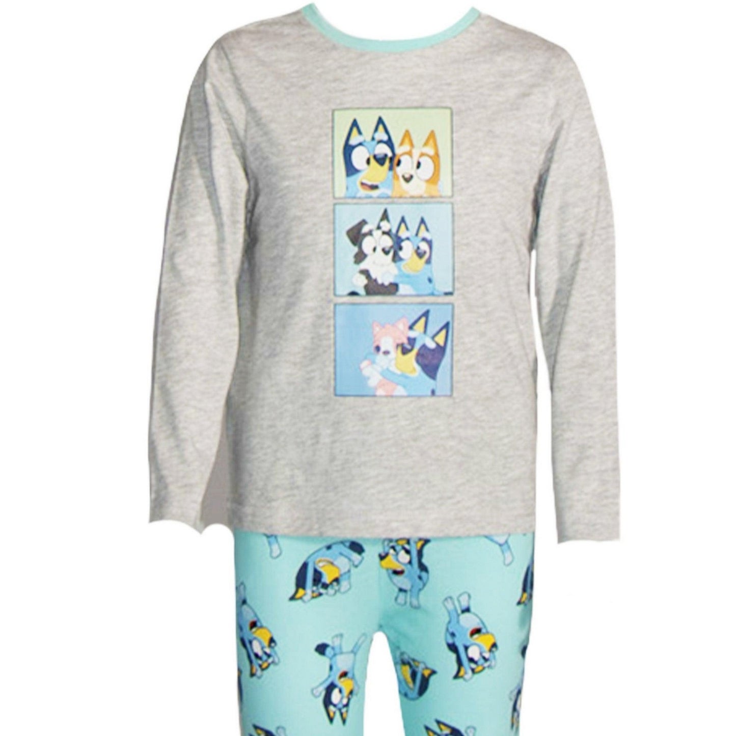 Blue-Grey - Lifestyle - Bluey Childrens-Kids Characters Long Pyjama Set