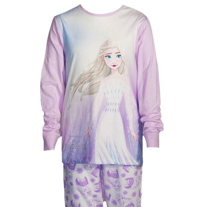 White-Purple - Lifestyle - Disney Girls Elsa & Olaf Long Pyjama Set (Pack of 2)