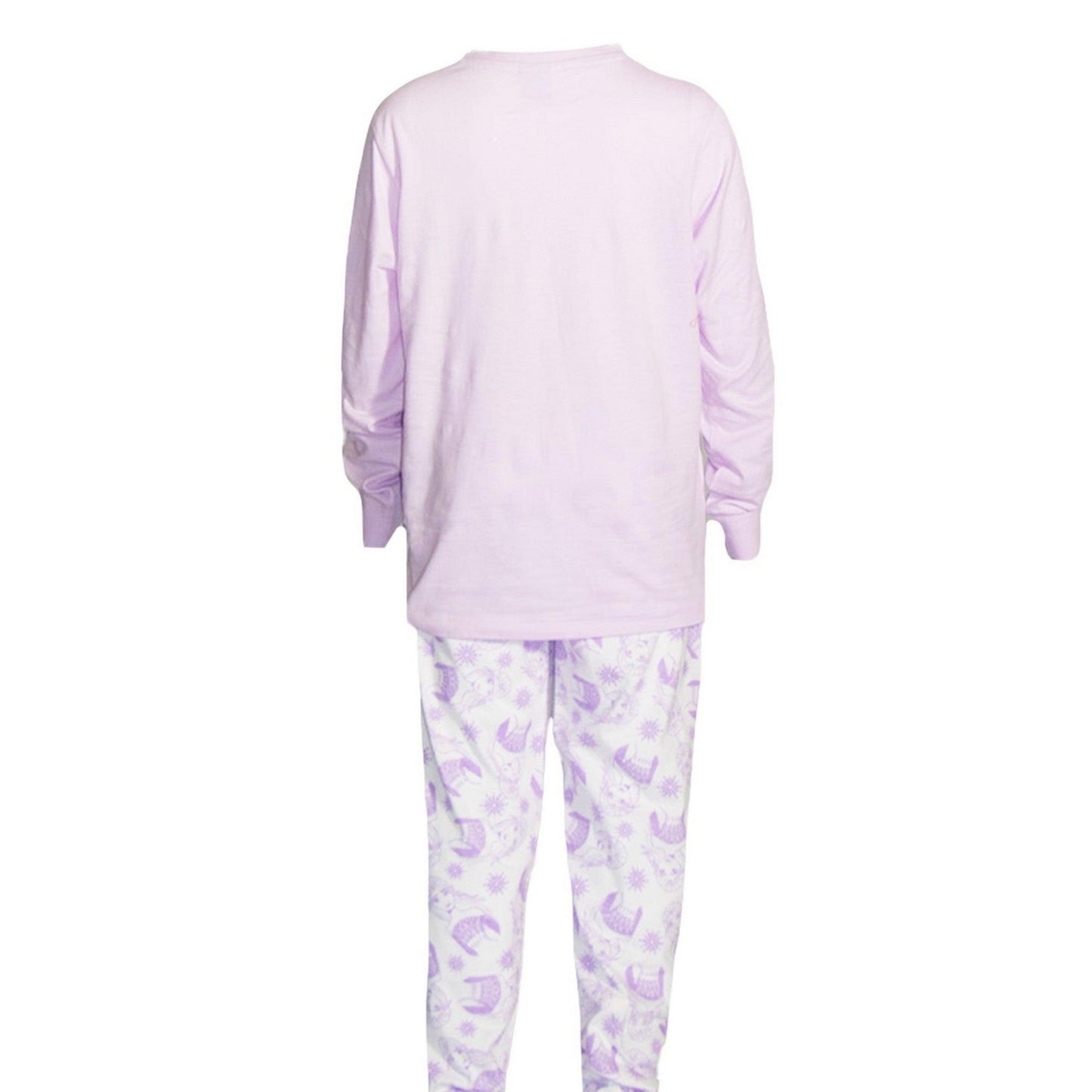 White-Purple - Back - Disney Girls Elsa & Olaf Long Pyjama Set (Pack of 2)