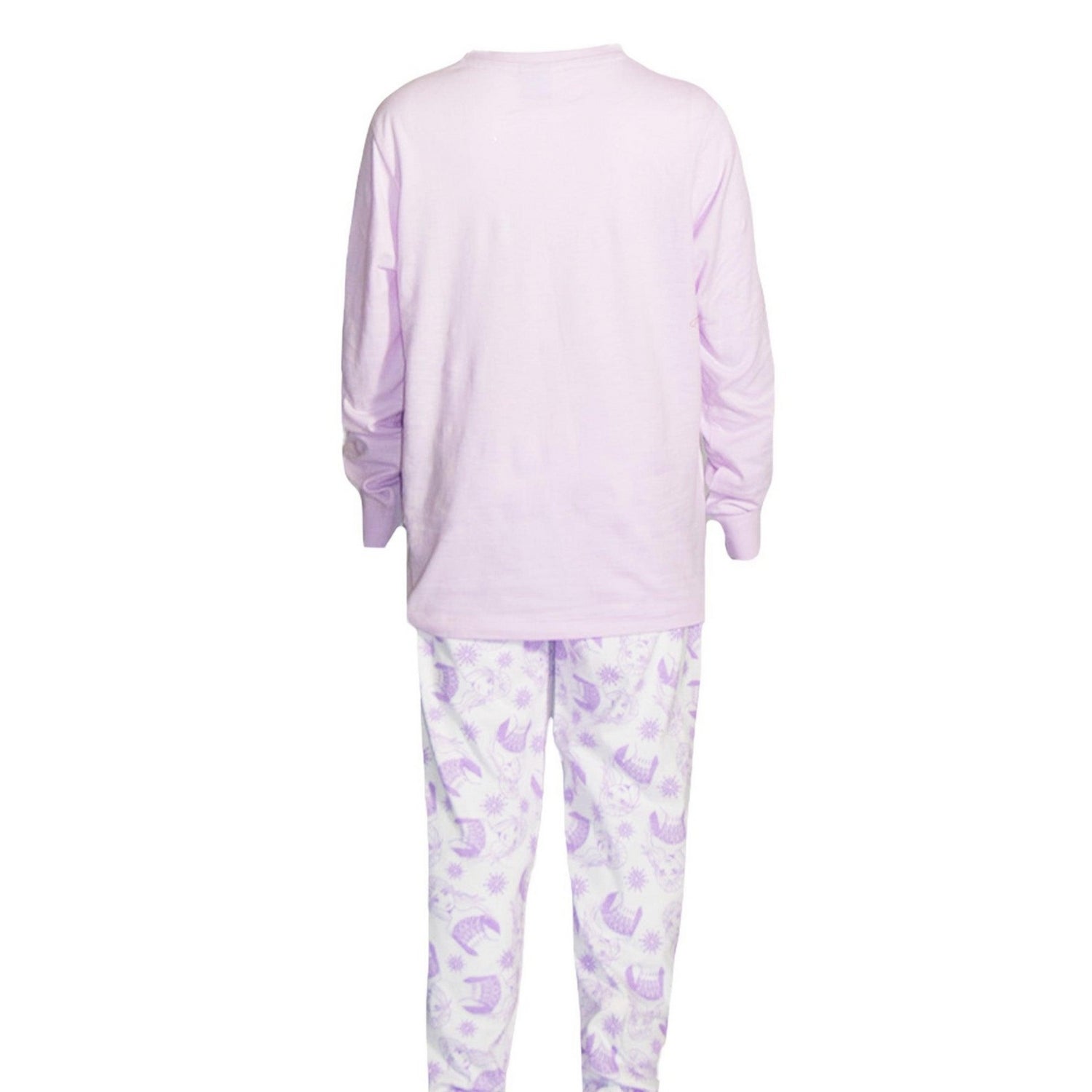 White-Purple - Back - Disney Girls Elsa & Olaf Long Pyjama Set (Pack of 2)