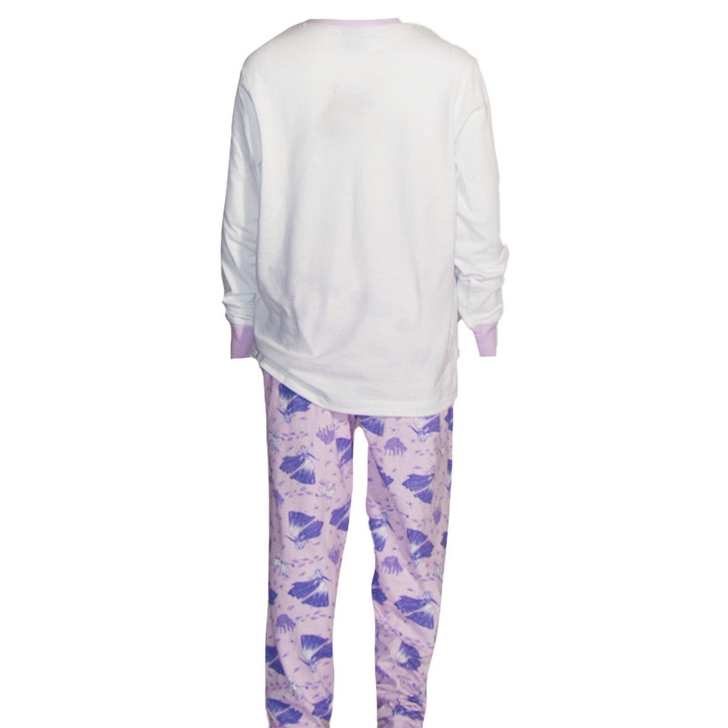 White-Purple - Side - Disney Girls Elsa & Olaf Long Pyjama Set (Pack of 2)