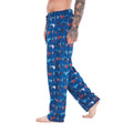 Blue-Grey-Multicoloured - Back - Keanu Mens Eat Sleep Game Repeat Lounge Pants (Pack of 2)